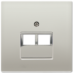 JUNG LS 990 Edelstahl Накладка 2-ой наклонной ТЛФ/комп розетки арт. ES2969-2UA