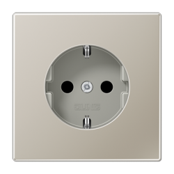 JUNG LS 990 Edelstahl Розетка с/з безвинт. зажим арт. ES1520