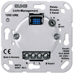 JUNG Мех Электронный выключатель 2-канальный(необходима нейтраль) арт. 1202URE