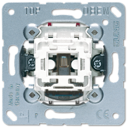 JUNG Мех Переключатель 1-клавишный возм контрольной подсветки, с N-клеммой арт. 506KOU