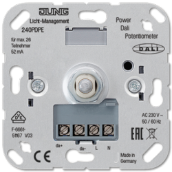 JUNG Мех Потенциометр DALI с источником питания арт. 240PDPE