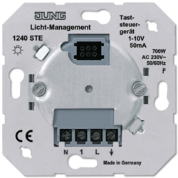JUNG Мех Светорегулятор нажимной для электронных ПРА (1-10 В) арт. 1240STE