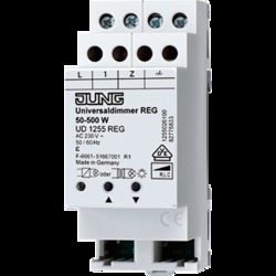 JUNG Мех Универсальный светорегулятор на DIN-рейку 50-500W/VA арт. UD1255REG