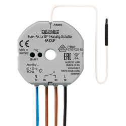 JUNG Радиоуправляемое реле (1 канал, макс 5А) скрытого монтажа в станд монт коробку арт. FA10UP