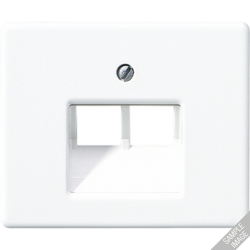 JUNG SL 500 Черный Накладка 2-ой наклонной ТЛФ/комп розетки арт. SL569-2UASW