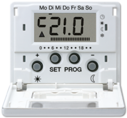 JUNG SL 500 Бел Дисплей термостата с таймером(мех. UT238E) арт. SLUT238DWW