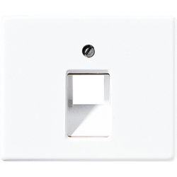 JUNG SL 500 Белая Накладка 1-ой наклонной ТЛФ/комп розетки арт. SL569-1UAWW