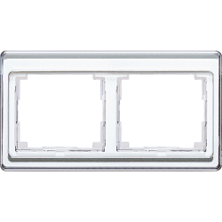 JUNG SL 500 Белая Рамка 2-ая горизонтальная арт. SL5820WW