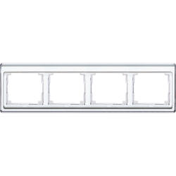 JUNG SL 500 Белая Рамка 4-ая горизонтальная арт. SL5840WW