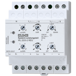 JUNG Системное исполнительное устройство REG 2-канальное макс для 16 датчиков WS180WW арт. WL2200-2REG