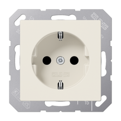 JUNG Слоновая кость Штепсельная розетка Schuko 16A 250V с защитой от детей арт. A1520KI