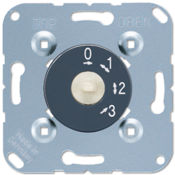 JUNG Выключатель поворотный 3-ступенчатый с нулевым положением 16AX, 250В AC арт. 1101-4