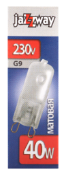 Jazzway Лампа галогенная PH-G9 40Вт 230В frosted 2000ч арт. .3322588