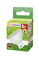 Jazzway Лампа светодиодная (LED) с отражателем d50мм GU5.3 120° 4Вт 220-230В прозрачная нейтральная холодно-белая 4000К арт. .1029041