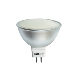 Jazzway Лампа светодиодная (LED) с отражателем d50мм GU5.3 120° 6Вт 220-230В матовая тепло-белая желтая 3000К арт. .1013644