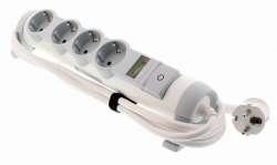 Legrand "Безопасность" Удлинитель 4 розетки с/з,шнур 3м., 3500W, с защитой, фиксир. поворотный блок арт. 694643