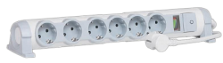 Legrand "Безопасность" Удлинитель 6 розетки с/з,шнур 3м., 3500W, с защитой, фиксир. поворотный блок арт. 694647