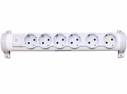 Legrand "Комфорт" Удлинитель 6 розетки с/з, без шнура, 3500W, фиксируемый поворотный блок арт. 694639
