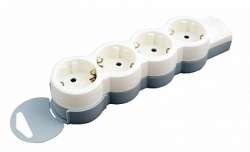 Legrand "Стандарт" Удлинитель 4 розетки с/з, без шнура, 3500W, возм. фиксации блока арт. 695009