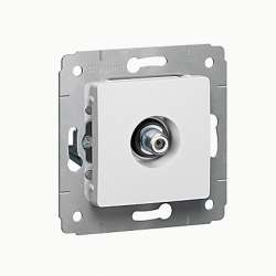 Legrand Cariva Бел Розетка TV единственная 1.5 дБ, 0-2400 МГц, разъём типа F(резьбовой) арт. 773699