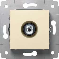 Legrand Cariva Крем Розетка TV единственная 1.5 дБ, 0-2400 МГц, разъём типа F(резьбовой) арт. 773799