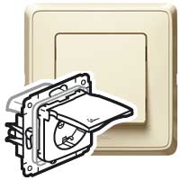 Legrand Cariva Крем Розетка с/з IP44 арт. 773745