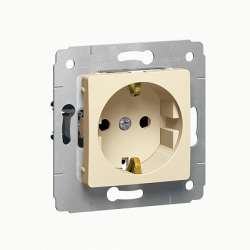 Legrand Cariva Крем Розетка с/з с защитными шторками арт. 773721