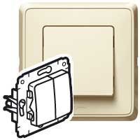 Legrand Cariva Крем Выключатель 2-х клавишный арт. 773758