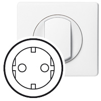 Legrand Celiane Бел Накладка розетки с/з, для винт и безвинт зажимов (мех 67153, 67161) арт. 068131