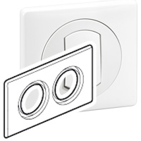 Legrand Celiane Бел Рамка 2 поста IP44 арт. 069072