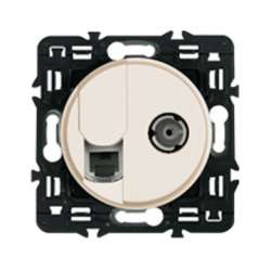 Legrand Celiane Беж Накладка блока комп. + TV розетки арт. 066234