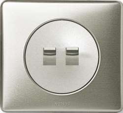 Legrand Celiane Беж Накладка для двойного рычажкового выкл. без фиксации арт. 066205