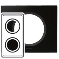 Legrand Celiane Черное стекло Рамка 2-ая арт. 069302