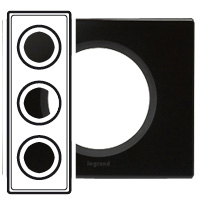 Legrand Celiane Черное стекло Рамка 3-ая арт. 069303