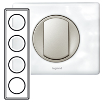 Legrand Celiane Фарфор Рамка 4-ая (2+2+2+2 мод) арт. 069324