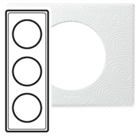 Legrand Celiane Фарфор Рамка Белая Феерия 3 поста (6 модулей) арт. 069353