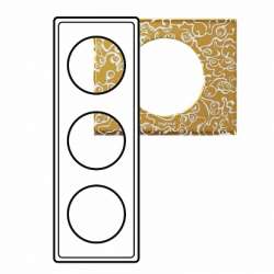 Legrand Celiane Фарфор Рамка Золотая Феерия 2поста (4/5 модулей) арт. 069335