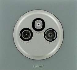 Legrand Celiane Графит Накладка TV-FM-SAT розетки арт. 064933