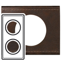 Legrand Celiane Коричневая текстурная кожа Рамка 2-ая арт. 069402