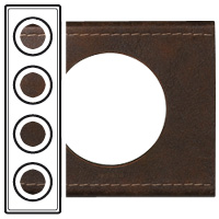 Legrand Celiane Коричневая текстурная кожа Рамка 4-ая арт. 069404