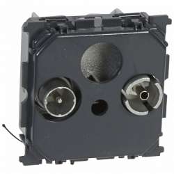 Legrand Celiane Мех TV-FM розетка проходная 14 дБ 2 мод арт. 067384