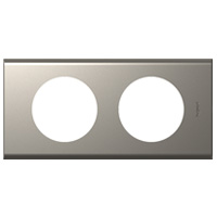 Legrand Celiane Никель Велюр Рамка 2-я (2+2 мод) арт. 069112
