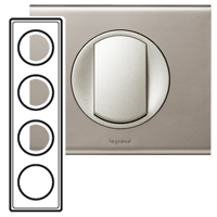 Legrand Celiane Никель Велюр Рамка 4-ая (2+2+2+2 мод) арт. 069114