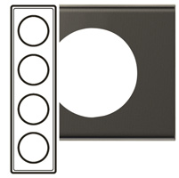 Legrand Celiane Текстиль шелковый жемчуг Рамка 4 поста (8 модулей) арт. 069394