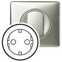 Legrand Celiane Титан Накладка розетки с/з, для винт и безвинт зажимов (мех 67153, 67161) арт. 068431
