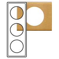 Legrand Celiane Золото Рамка 3 поста (6 модулей) арт. 069133