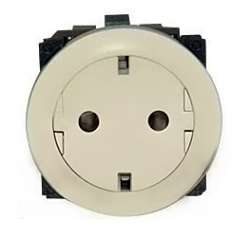 Legrand Celiane2 Беж Розетка с плоской лицевой панелью с/з, безвинт зажим (накладка+механизм) арт. 067169