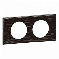 Legrand Celiane2 Corian Черный рифленый Рамка 3-ая (2+2+2 мод) арт. 069023