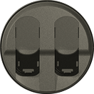 Legrand Celiane2 Накл. розетки 2хRJ45 Граф арт. 067952