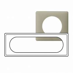 Legrand Celiane2 Перкаль Грэй Рамка 1-я (2 мод) арт. 066721